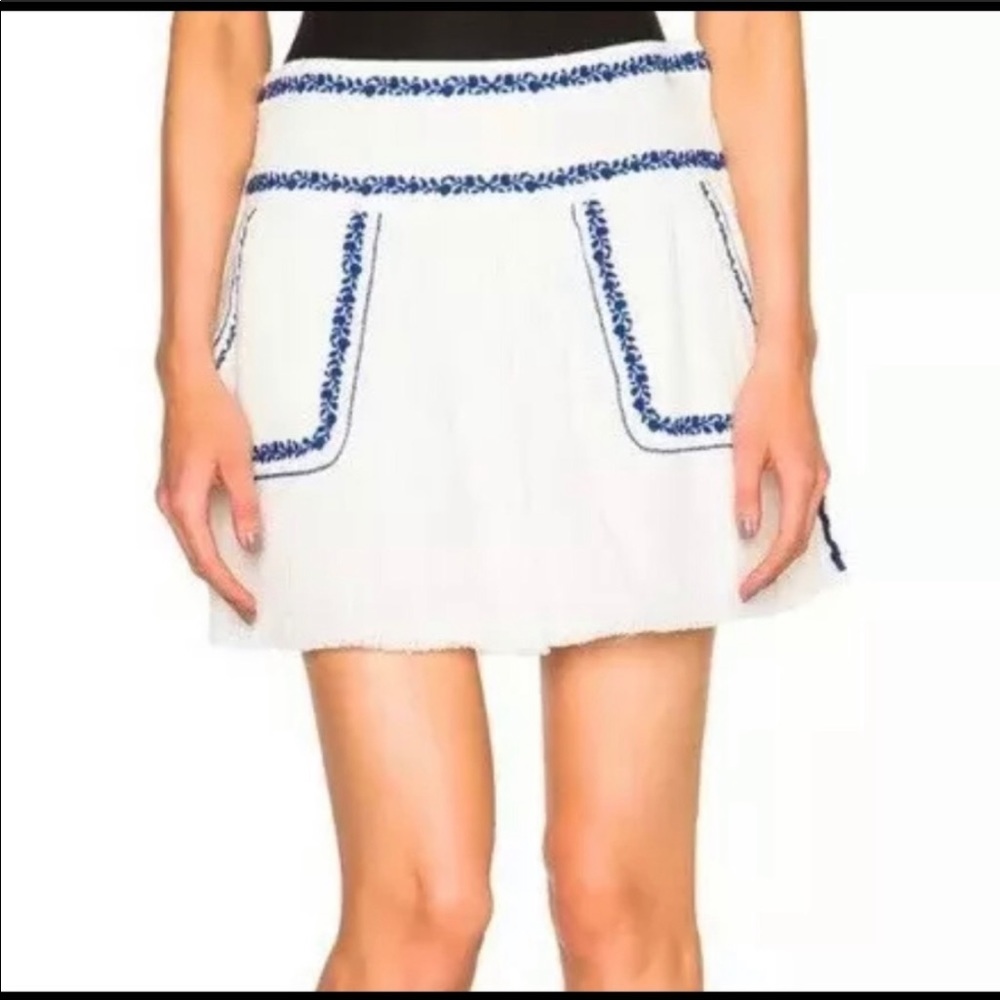 Isabel Marant Etoile Vittoria embroidered skirt